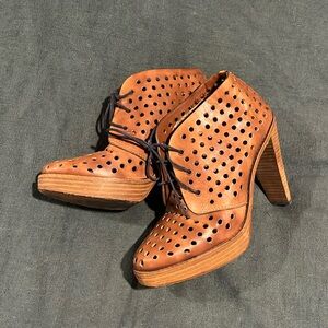 Cole Haan Nike Air brown leather heels